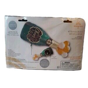 CHEERS Champagne Bottle 47” Foil/Latex Accented Balloon- Personalizable!